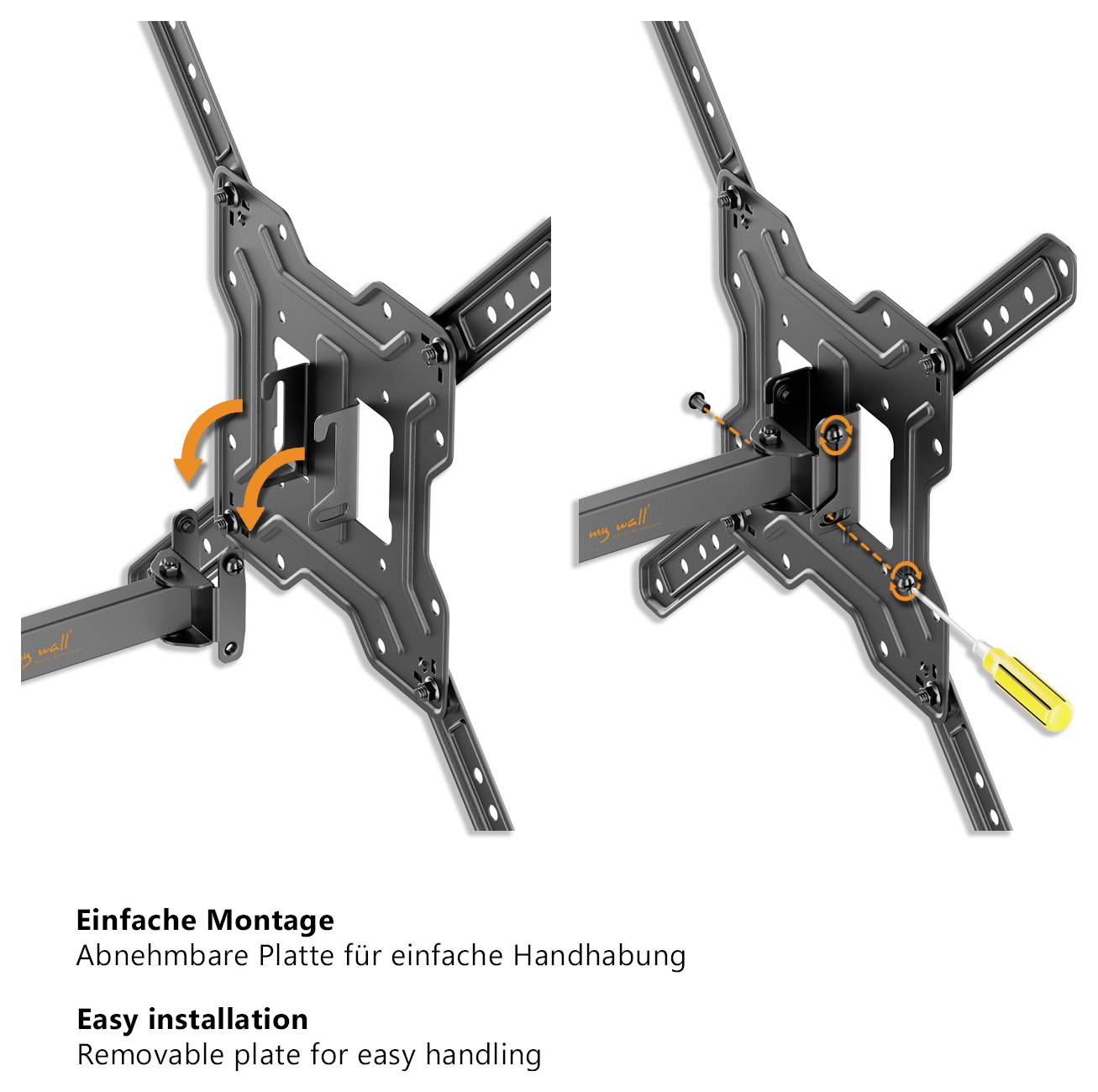 „Einfache Installation, abnehmbare Platte für leichte Handhabung.