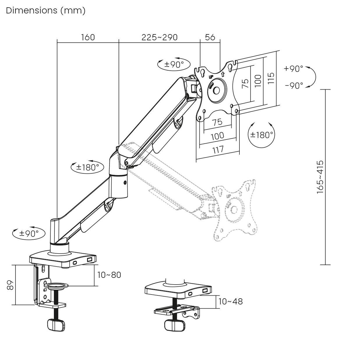 „Abmessungen (mm)