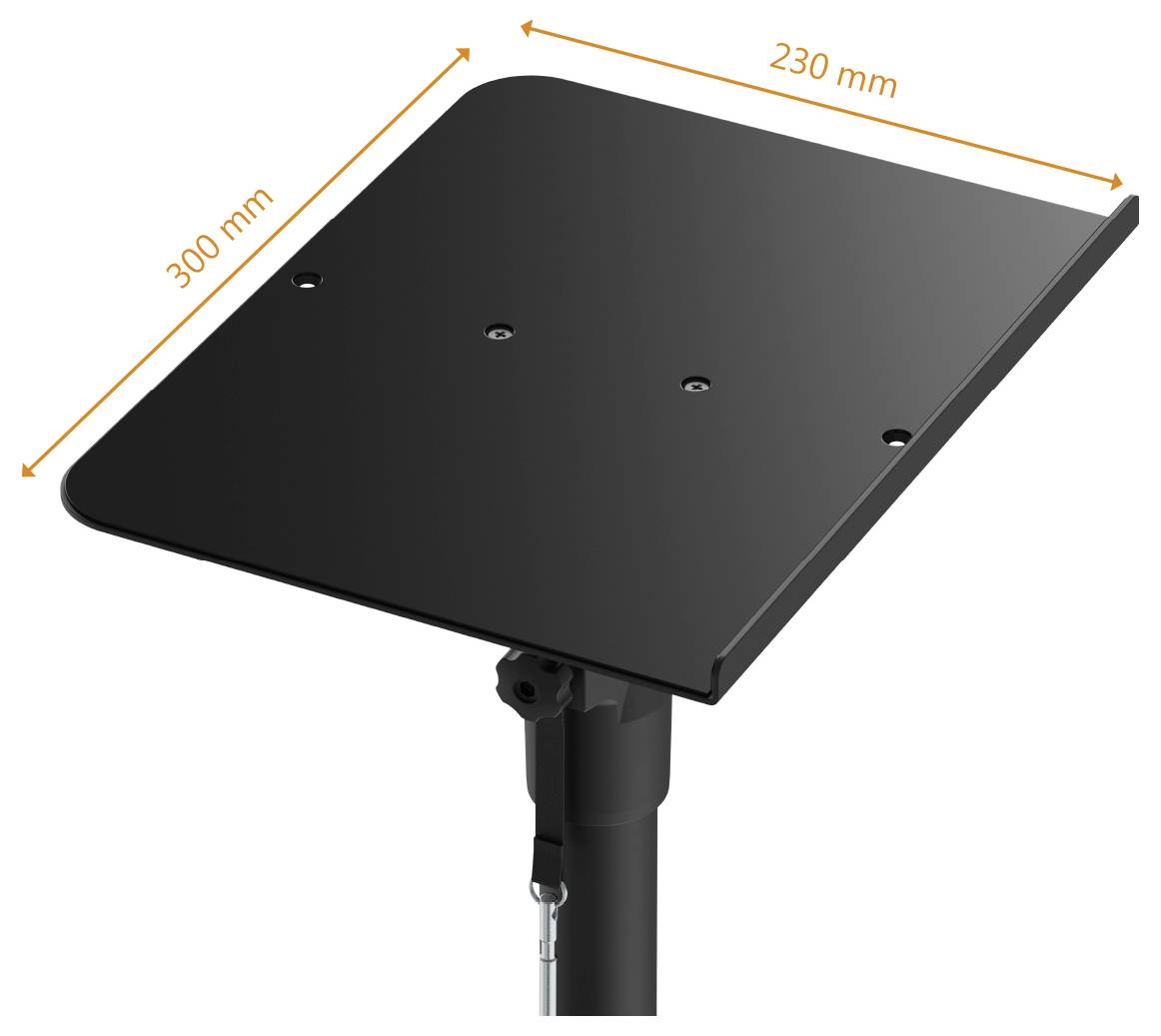 My Wall HS37L Lautsprecher-Ständer Neigbar, Höhenverstellbar, Drehbar Schwarz 2St.