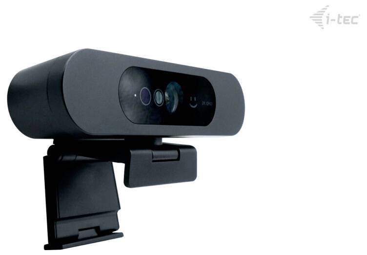 Eine schwarze, rechteckige Webcam mit einem verstellbaren Clip, geeignet zur Montage auf einem Monitor. Die Marke 'i-tec' ist in der oberen rechten Ecke zu sehen.