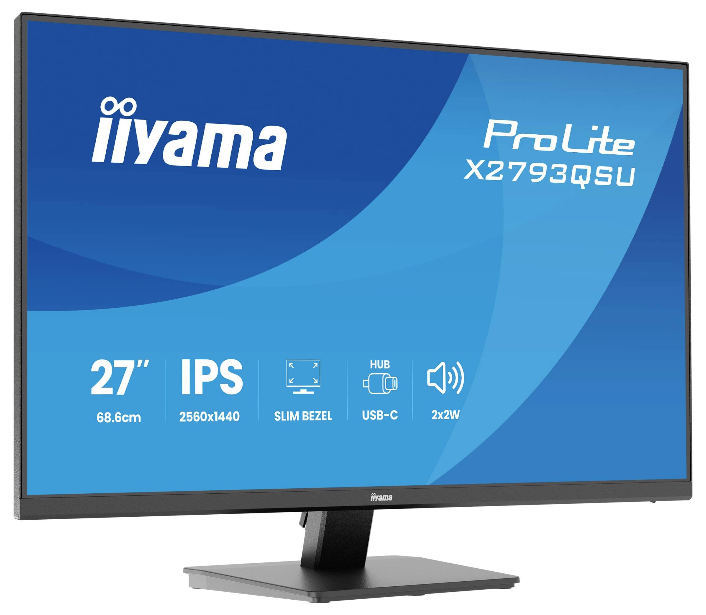 Ein Monitor mit der Bezeichnung „iiyama ProLite X2793QSU