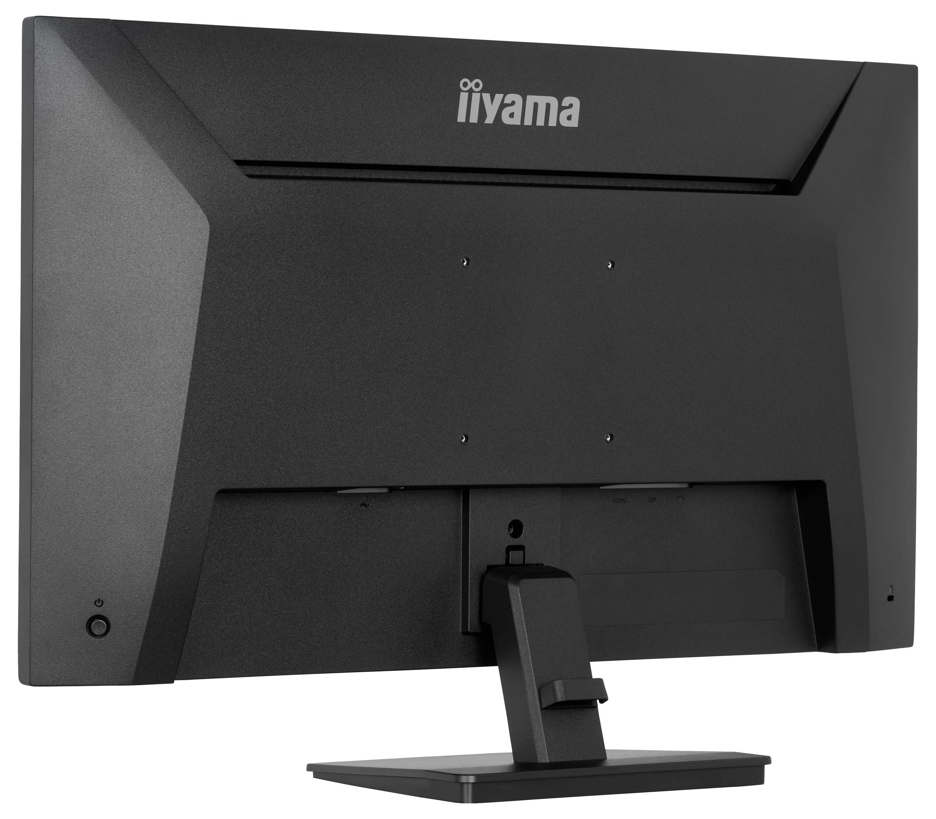 Das Bild zeigt die Rückansicht eines großen Flachbildfernsehers mit einer befestigten Wandhalterung, die Anschlüsse und Lüftungsöffnungen offenbart.