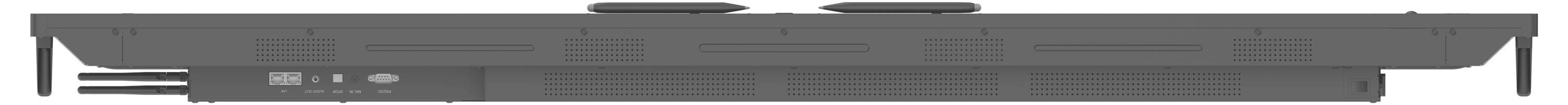 Ein schwarzes, rechteckiges Kühlpad mit Doppellüftern, entwickelt für Laptops. Es verfügt über USB-Anschlüsse und einen höhenverstellbaren Ständer.