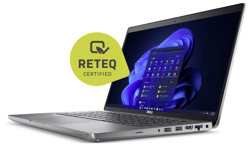 Ein silberner Laptop mit einer Windows-Oberfläche und einem 