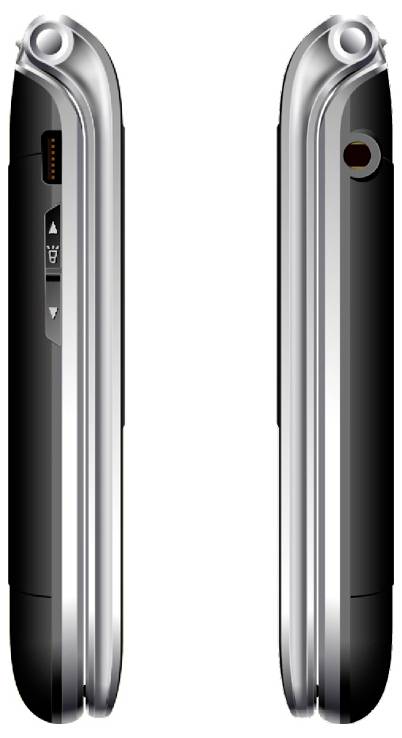 Zwei Mobiltelefone von der Seite gezeigt, die ihre schlanke Bauweise mit silbernen metallischen Kanten und schwarzen Gehäusen darstellen.