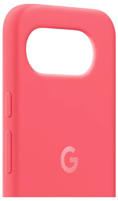 Rote Handyhülle mit großer Kameraaussparung und stilisiertem „G