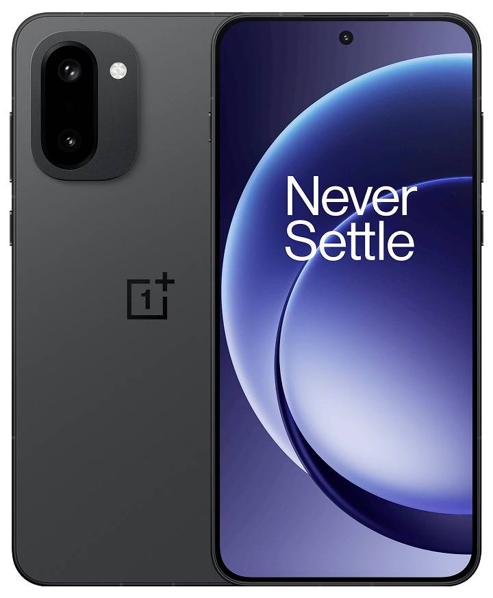 Ein Smartphone, das auf dem Bildschirm „Never Settle