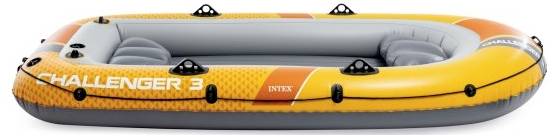 Ein aufblasbares Boot mit dem Etikett „Challenger 3