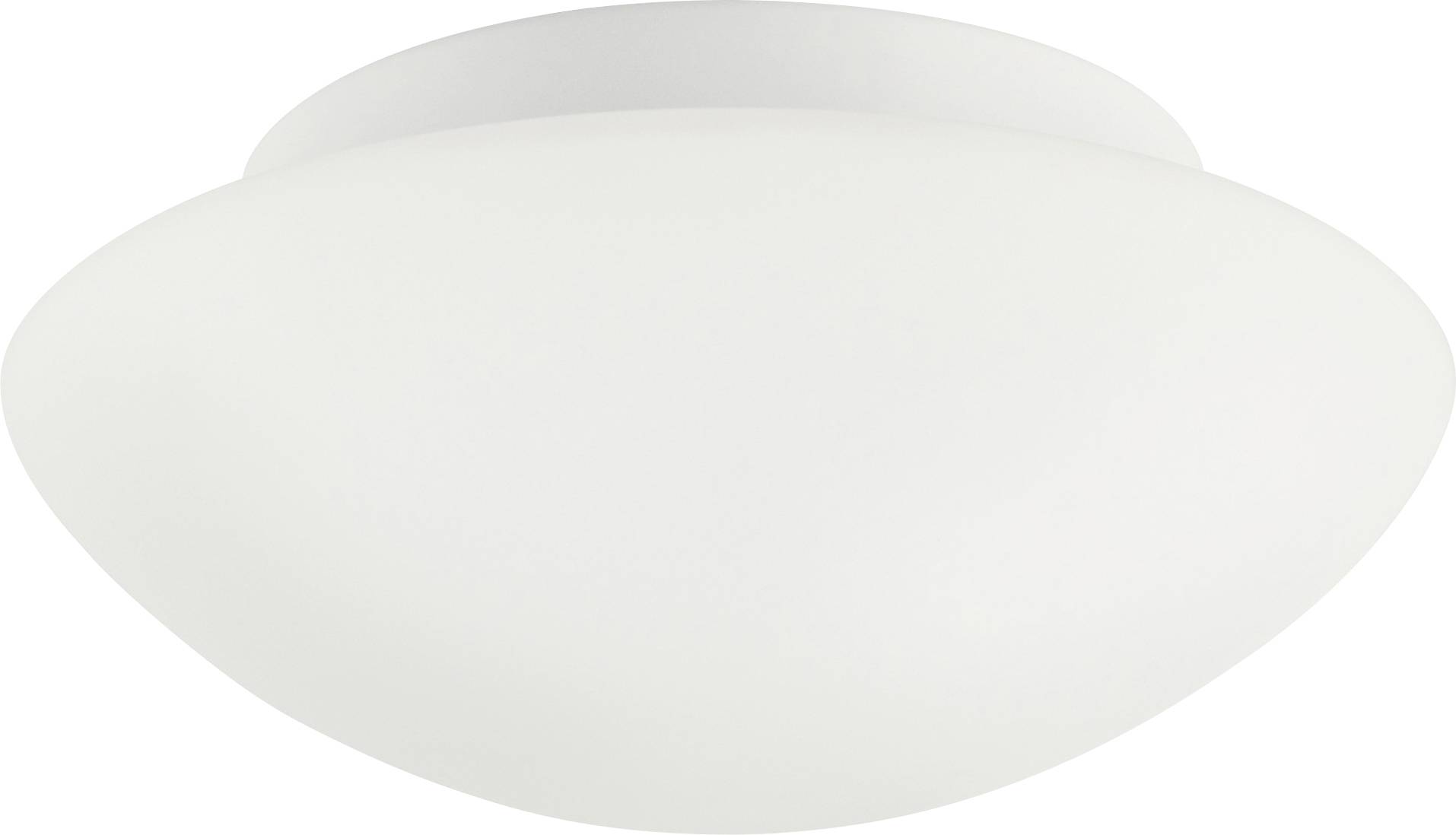 Eine runde, weiße, bündige Deckenleuchte mit glatter, matter Oberfläche.