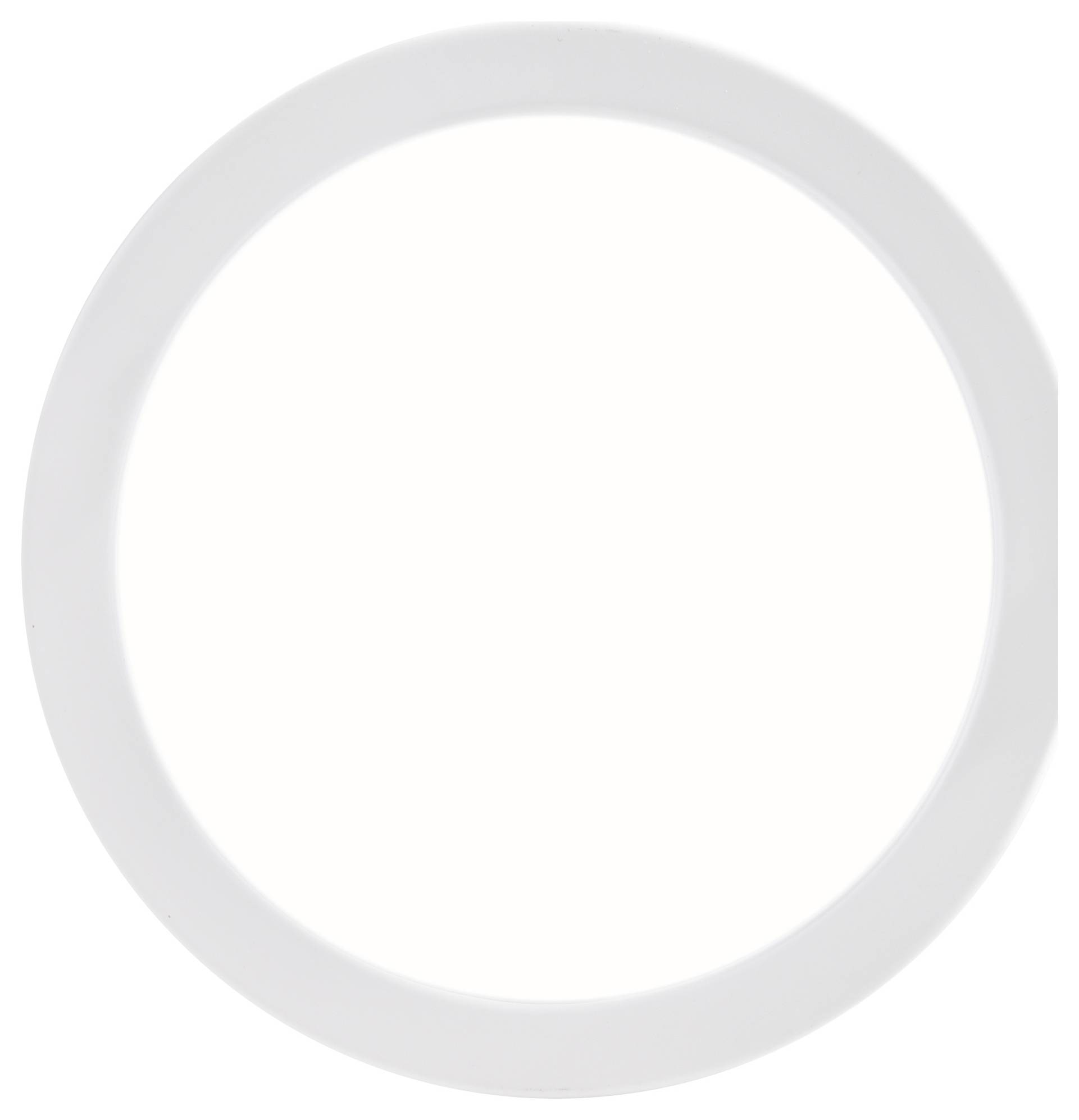 Eine runde, weiße Deckenleuchte mit sauberem, minimalem Design, geeignet für moderne Innenräume.