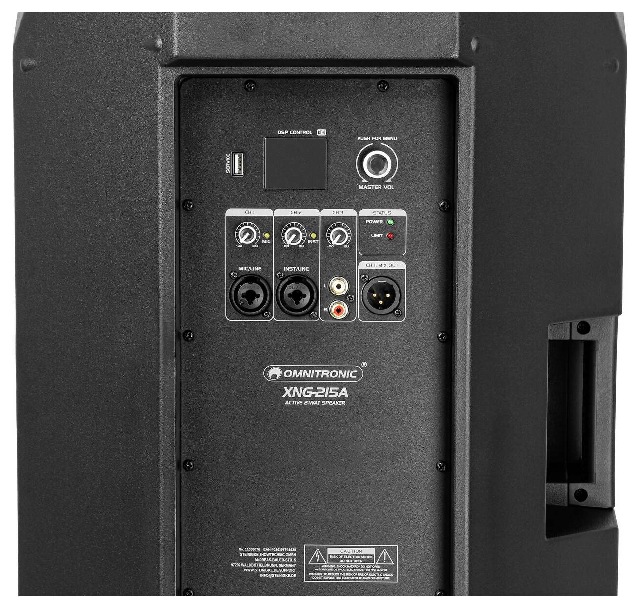 Omnitronic XNG-215A Aktiver PA Lautsprecher 15cm 300W 1St.