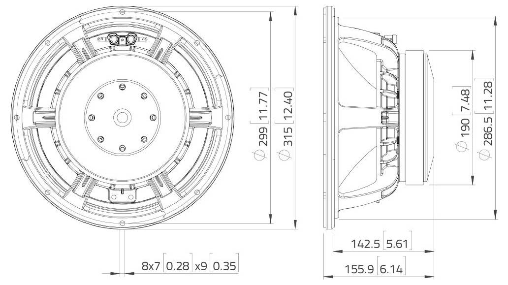 Lavoce WAF123.00-4 12 Zoll Tieftöner 4Ω