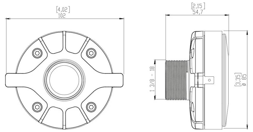 Ein schwarzes kabelloses Mikrofonempfängergerät mit zwei Antennen und Bedienfeld mit vier Kanalanzeigeeinheiten mit LEDs und digitalem Bildschirm.