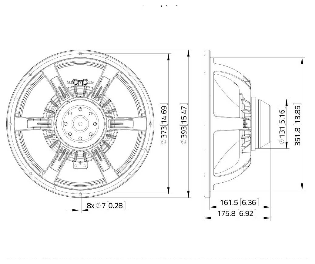 Lavoce WAN153.01 15 Zoll Tieftöner 600W 8Ω