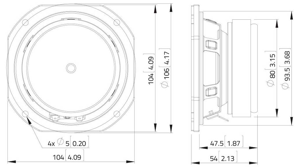 Lavoce FSF041.00-16 4 Zoll Breitbänder 16Ω