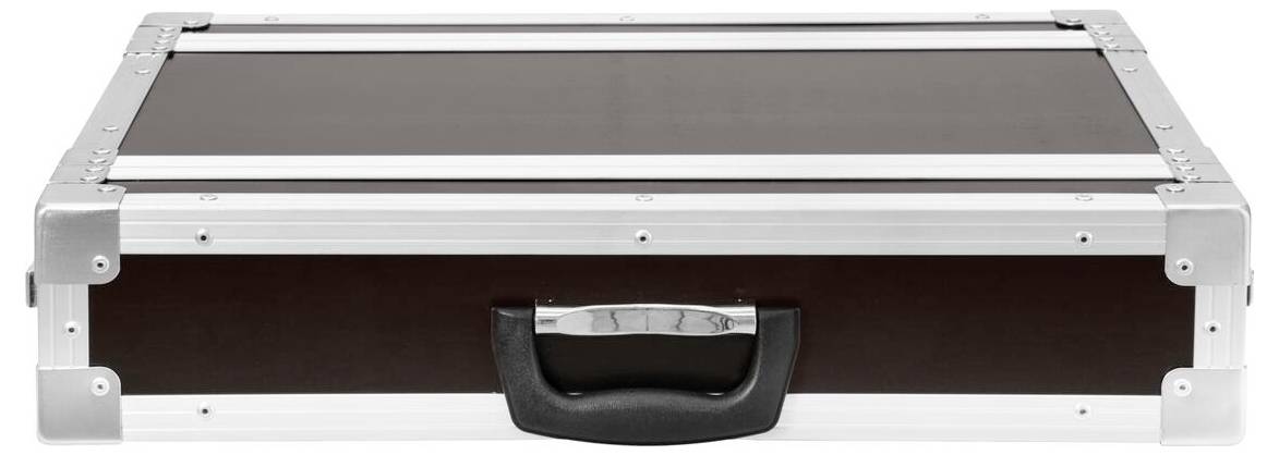 Eine technische Zeichnung eines Lautsprechers mit Vorder- und Seitenansicht, die verschiedene Abmessungen in Millimetern und Zoll anzeigt.