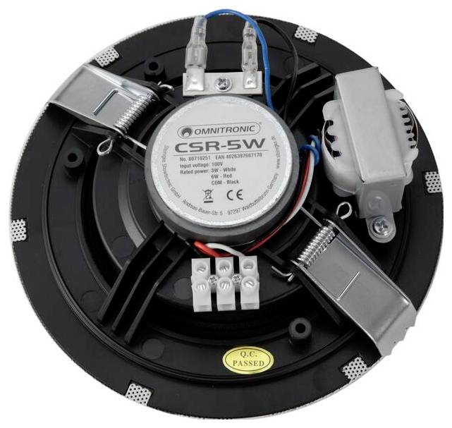 Omnitronic CSR-5W Breitband-Einbaulautsprecher Weiß 1St.