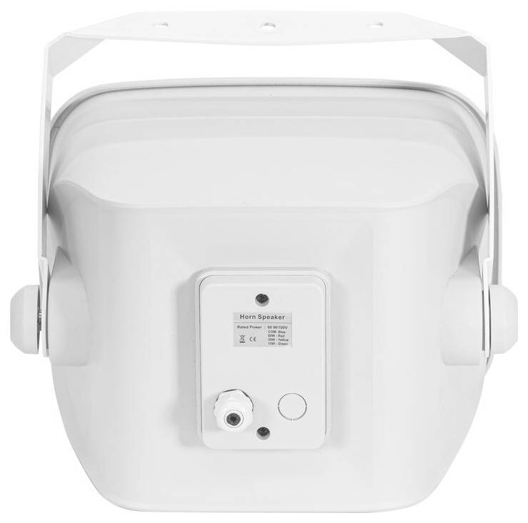 Ein orangefarbenes Olight-Clip-Licht mit angebrachtem USB-Kabel, mit einem quadratischen LED-Leuchtmittel.