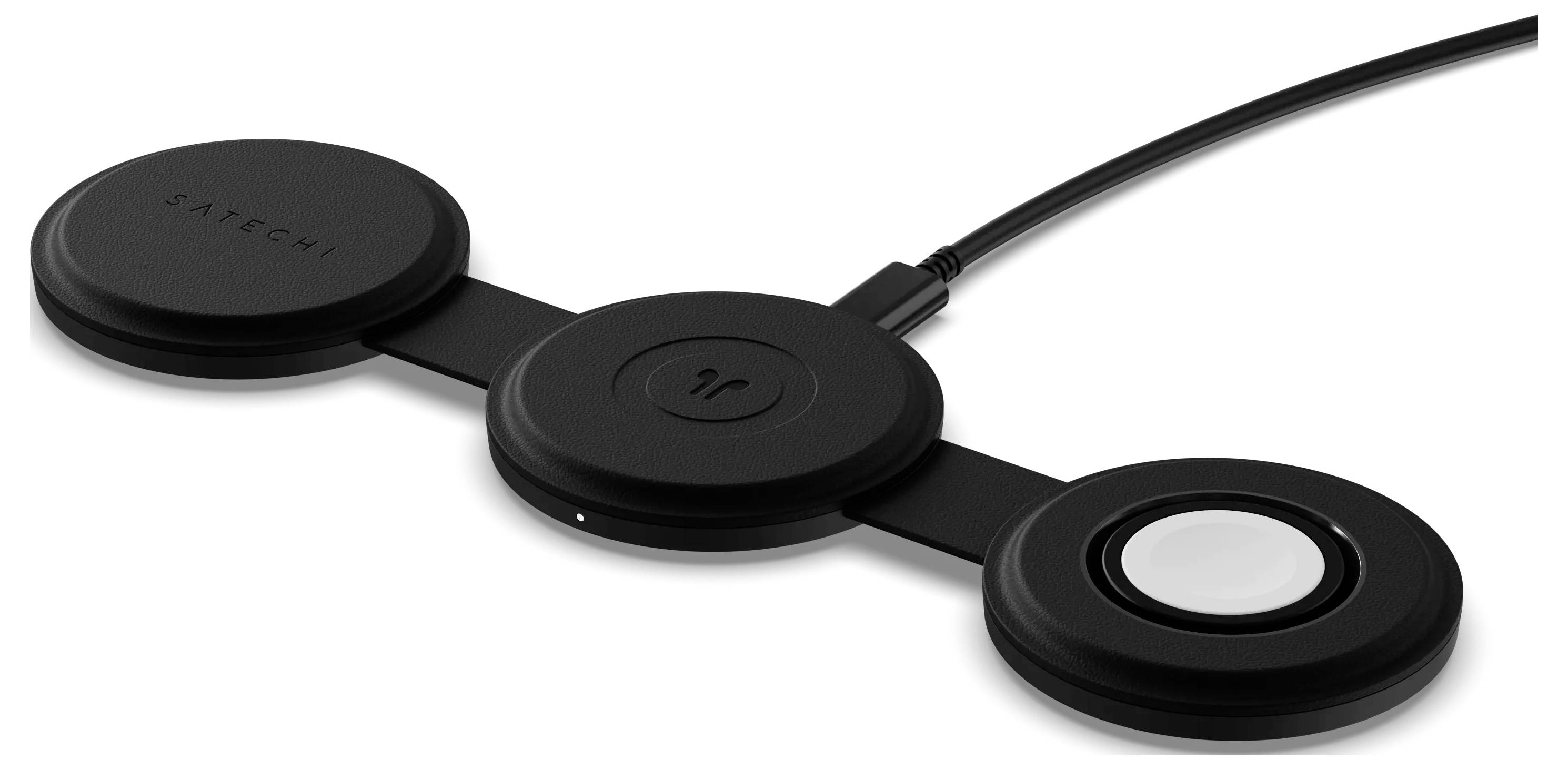 Satechi Induktions-Ladegerät OntheGo 3-in-1 Wireless Charger ST-QTG31K Schwarz