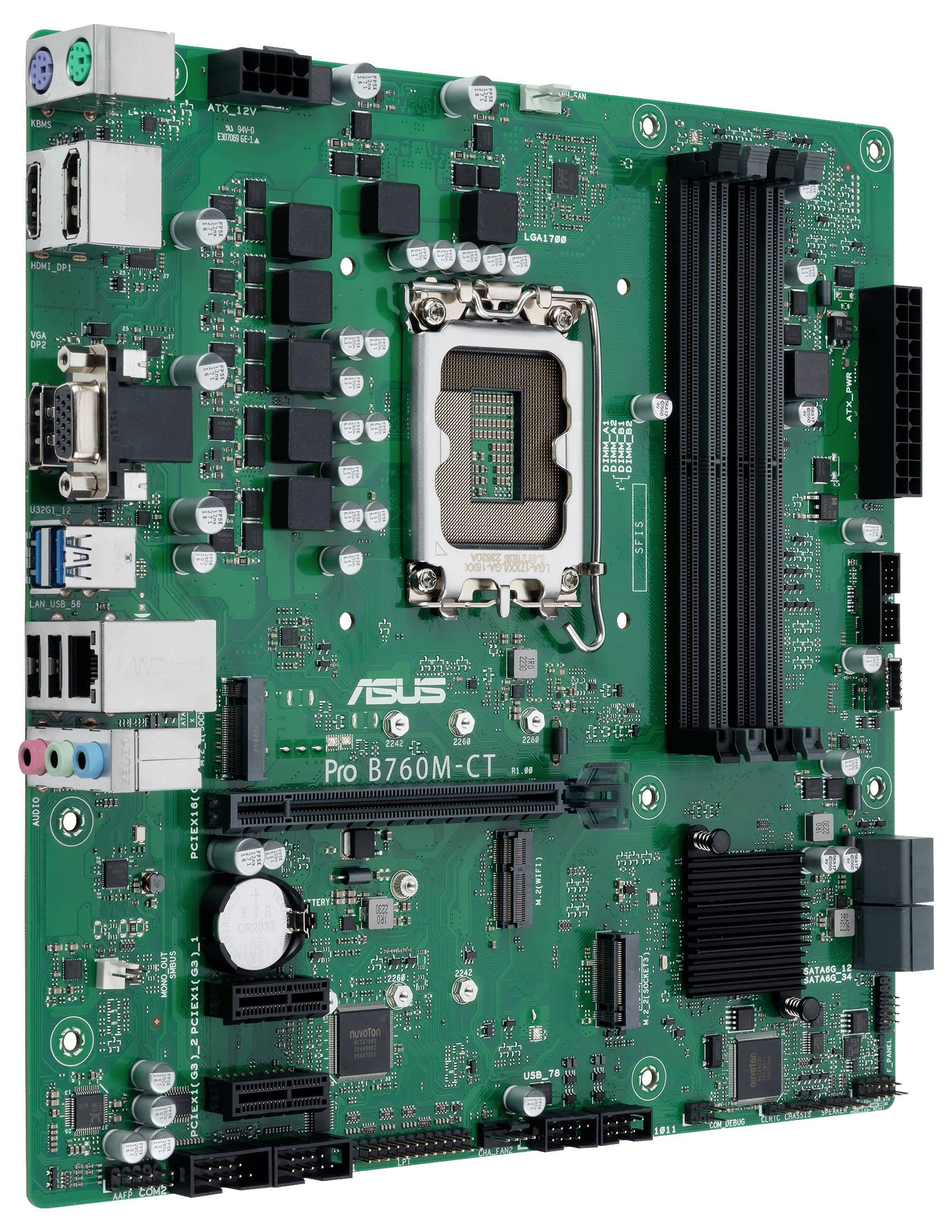 Asus PRO B760M-CT-CSM LGA1700 mATX MB Mainboard Sockel (PC) Intel® LGA 1700 Formfaktor (Details) Micro-ATX Mainboard-Chipsatz