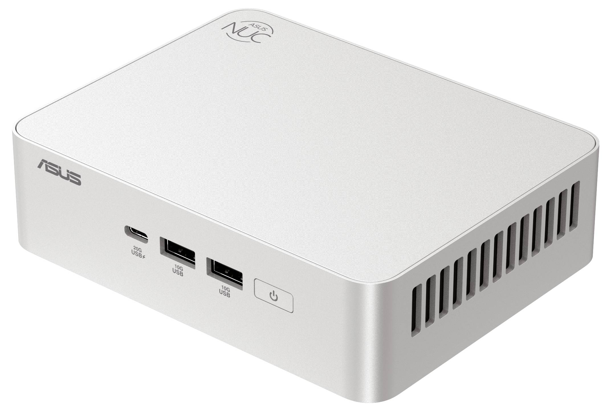 Ein kompakter Shuttle-Computer mit blauem Kühlkörper, der COM-Anschlüsse, USB-Anschlüsse und einen HDMI-Anschluss auf der Frontblende aufweist.