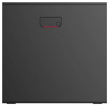 Eine schwarze rechteckige Batterie mit einem kleinen Anzeigefeld, Anzeigeleuchten und einer roten Linie, entworfen für Energiespeichersysteme.
