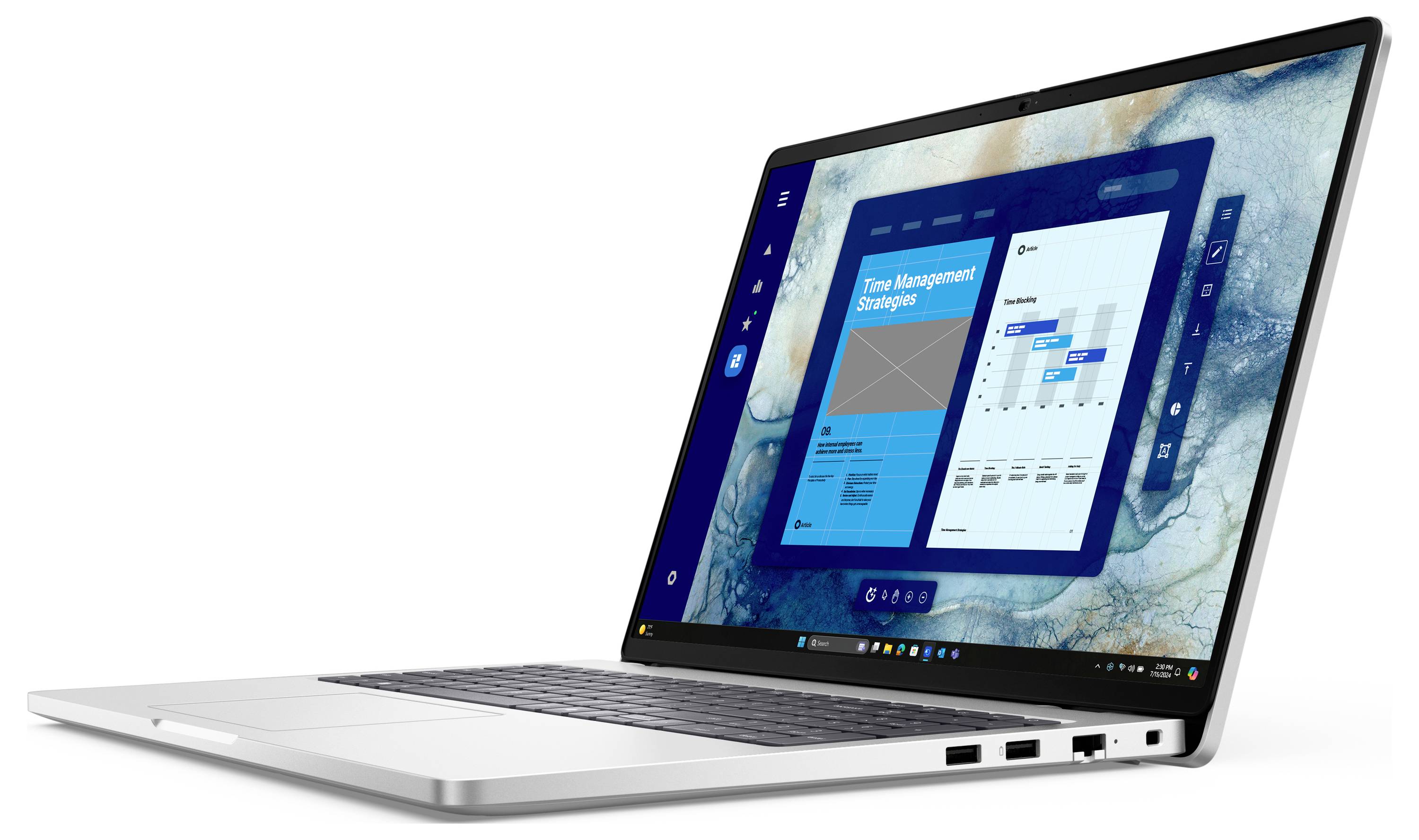 Dell Notebook Pro 16 40.6 cm (16 Zoll) 255U 16 GB RAM 512 GB SSD Deutsch, QWERTZ Intel Intel-Grafik Platin 4PD6Y