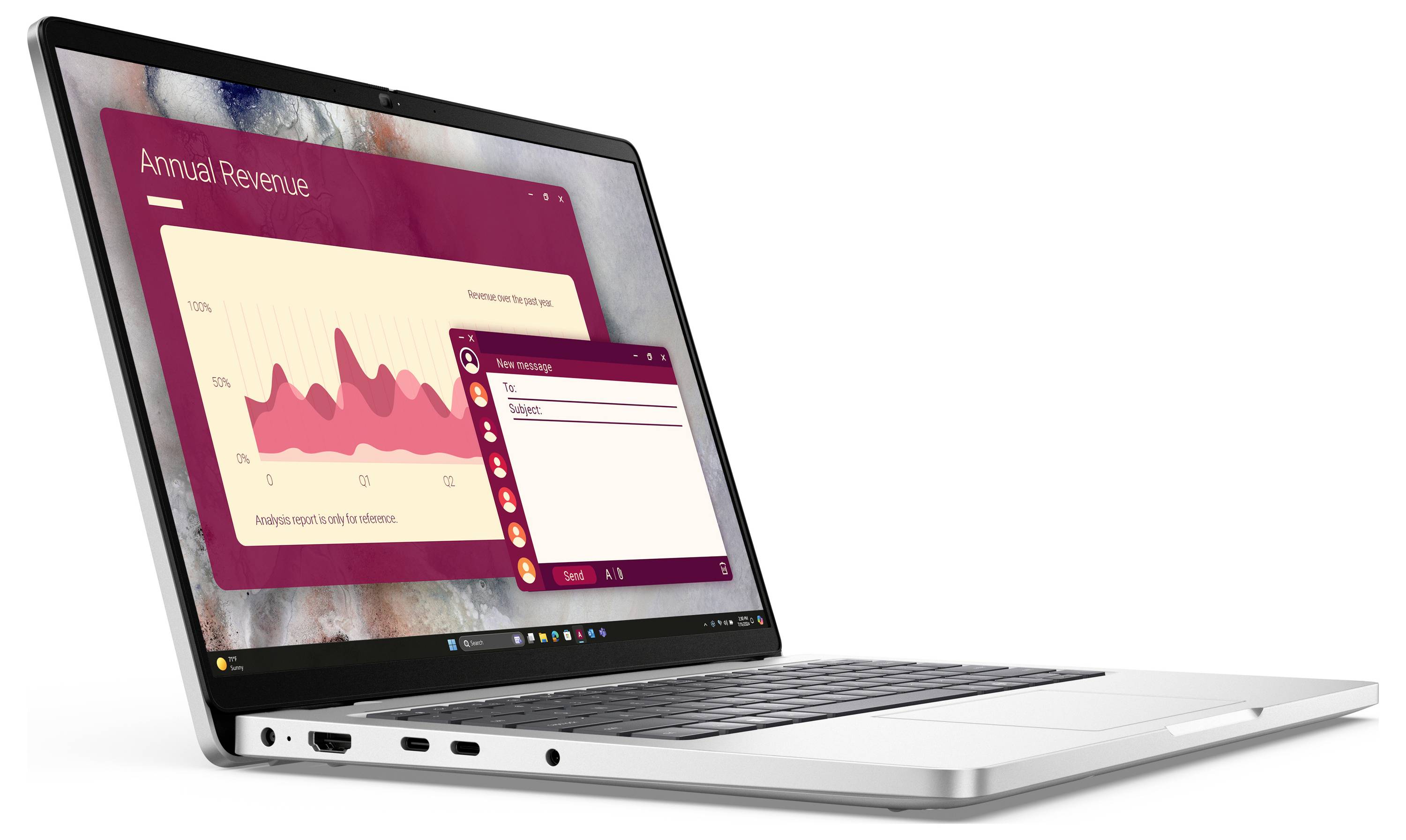 Dell Notebook Pro 14 35.6cm (14 Zoll) 255U 16GB RAM 512GB SSD Deutsch, QWERTZ Intel Intel-Grafik Platin P8K0D