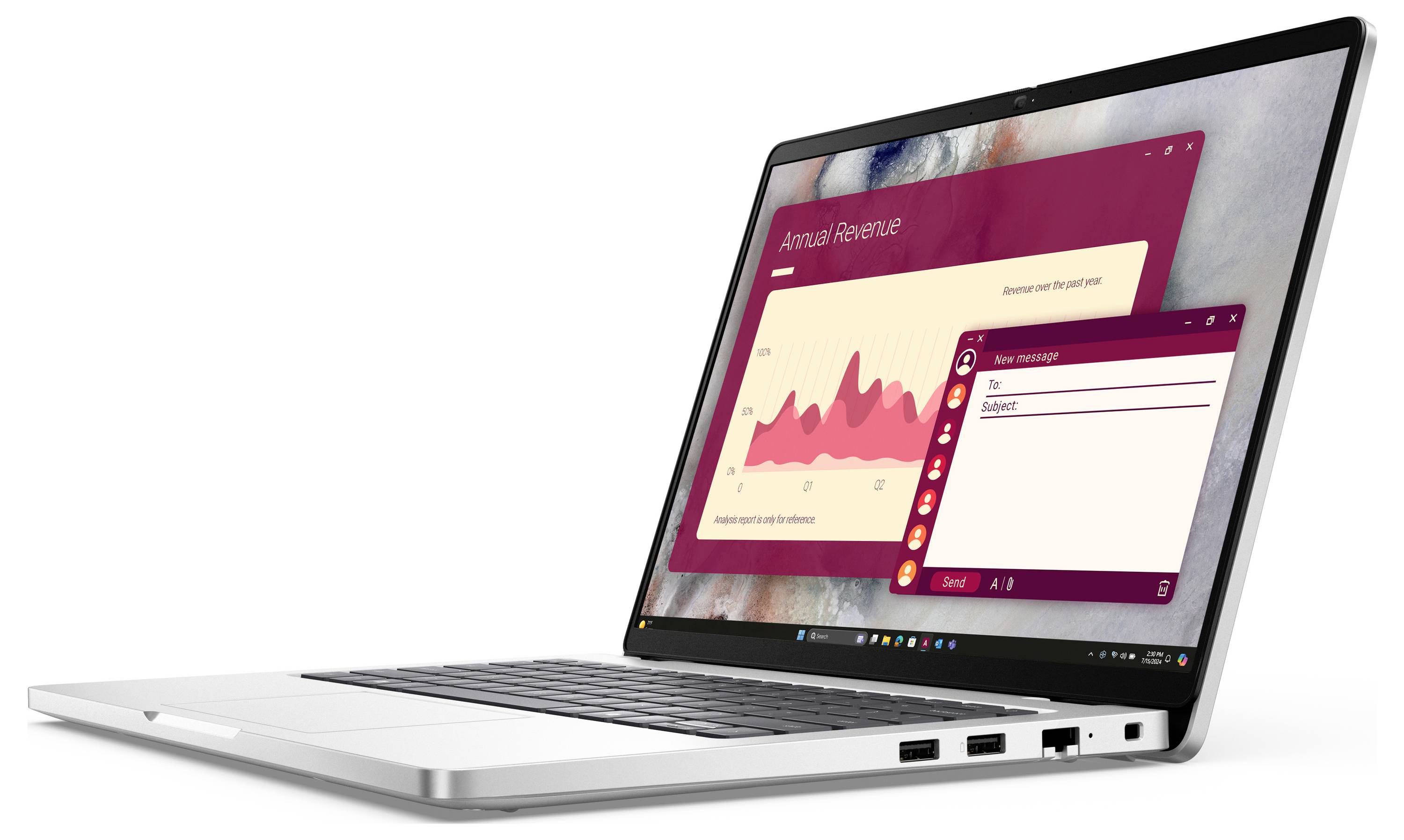 Dell Notebook Pro 14 35.6cm (14 Zoll) 255U 16GB RAM 512GB SSD Deutsch, QWERTZ Intel Intel-Grafik Platin P8K0D