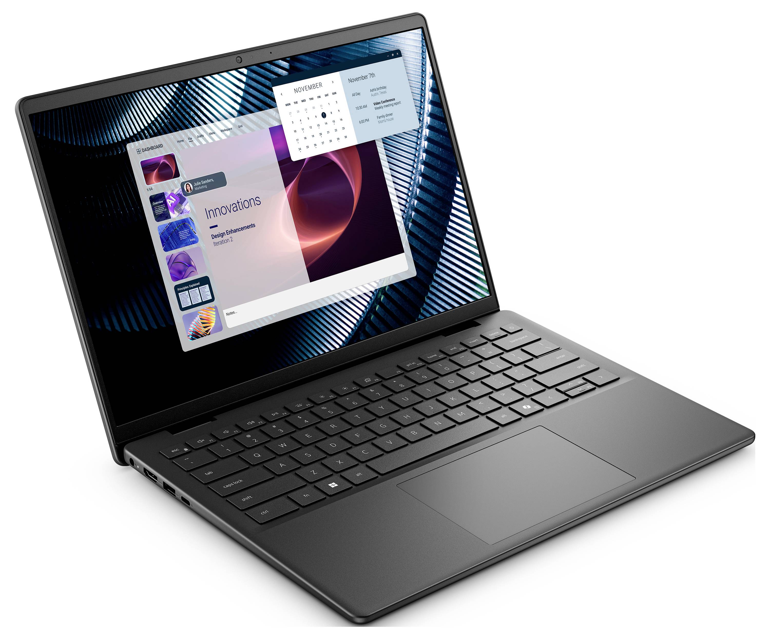 Dell Notebook Pro 14 35.6 cm (14 Zoll) 120U 16 GB RAM 512 GB SSD Deutsch, QWERTZ Intel Intel-Grafik Schwarz 4WX0H