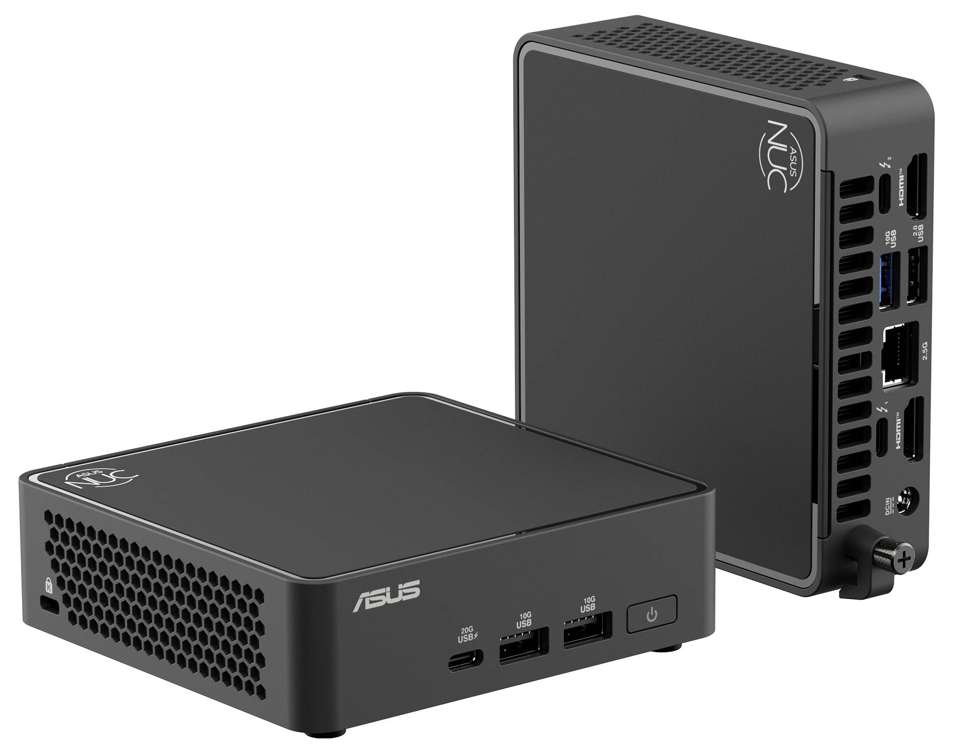 Ein Computerbildschirm zeigt ein Videotreffen mit zwei Teilnehmern. Der Text lautet „ASUS AI ExpertMeet hebt Meetingerfahrungen auf ein neues Niveau.