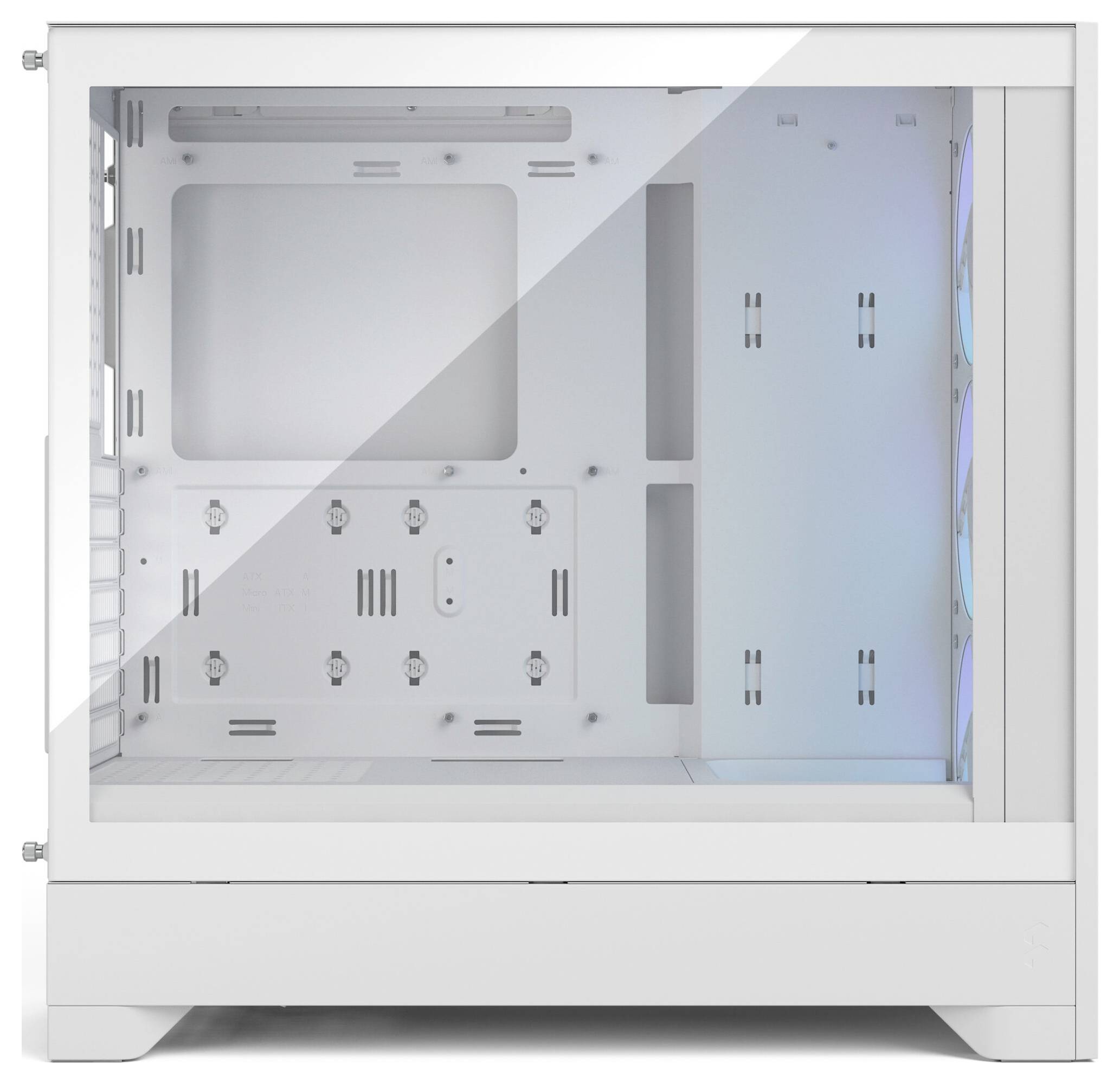 Ein quadratischer schwarzer Computerlüfter mit neun Blättern und dem Logo „Antec