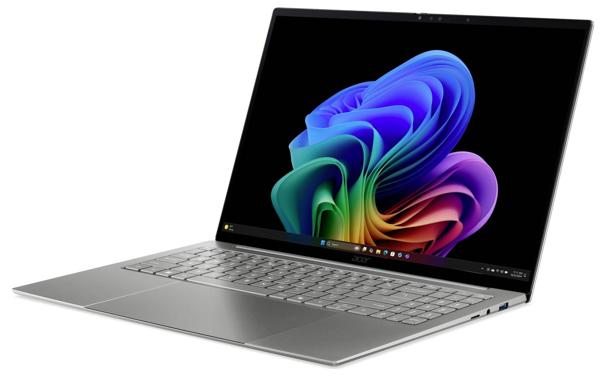 Acer Notebook 40.6 cm (16 Zoll) WQXGA+ 358H 16 GB RAM 512 GB SSD Deutsch, QWERTZ Intel Intel Arc Graphics Grau NX.JU1EG.00D
