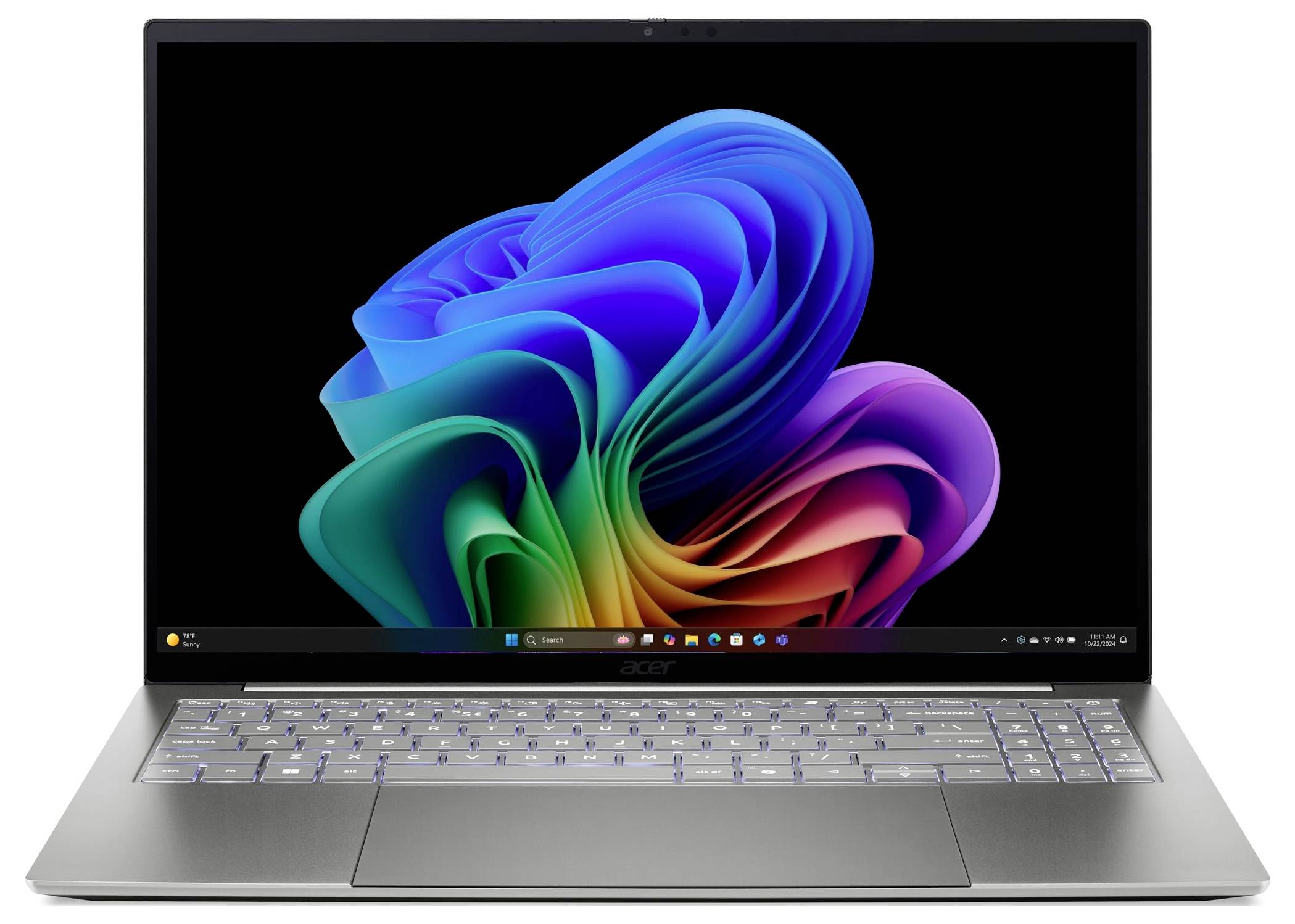 Acer Notebook 40.6 cm (16 Zoll) WQXGA+ 358H 16 GB RAM 512 GB SSD Deutsch, QWERTZ Intel Intel Arc Graphics Grau NX.JU1EG.00D