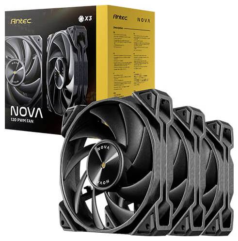 Antec Nova PC-Gehäuse-Lüfter Schwarz (B x H x T) 120 x 25 x 120mm