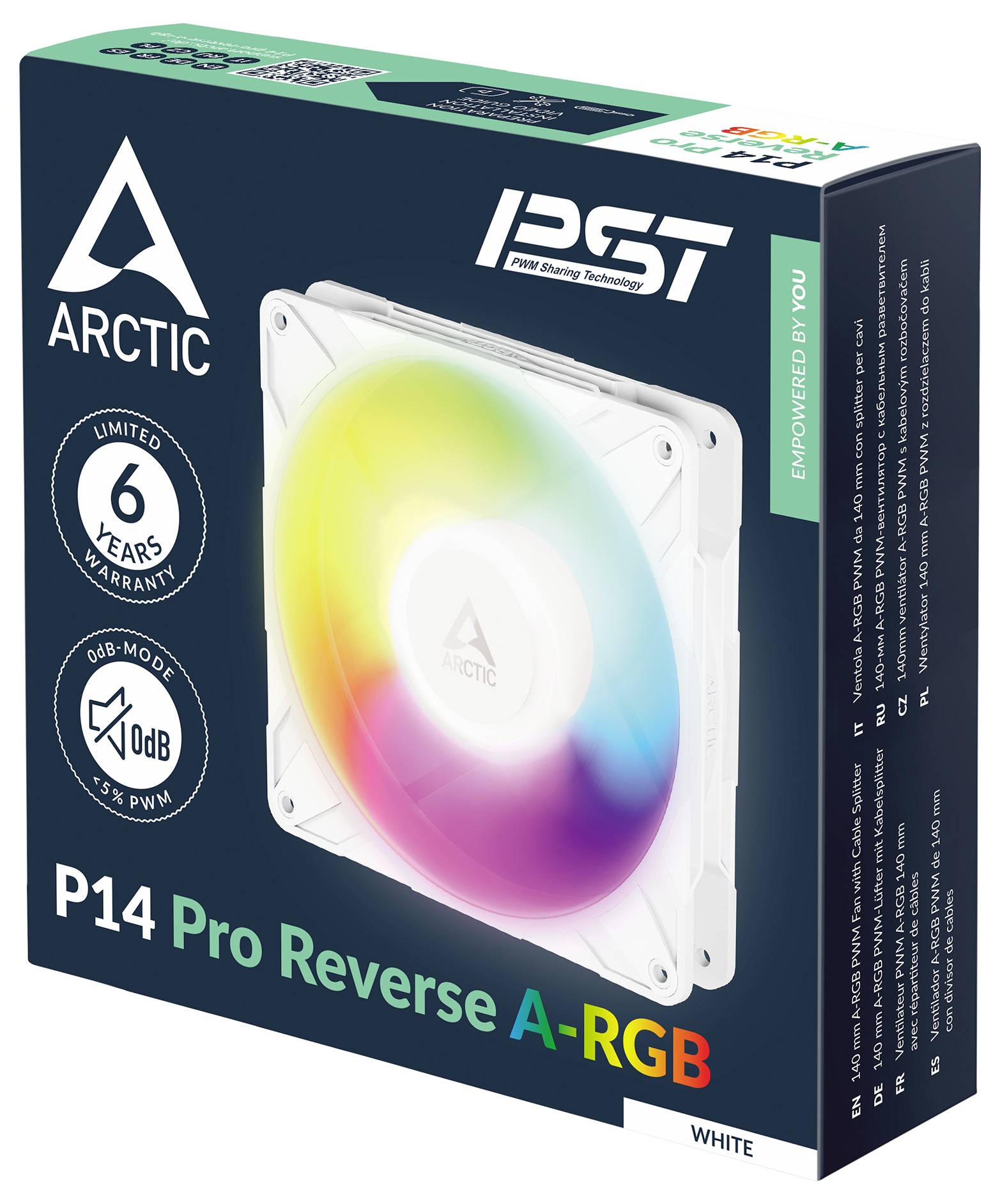 Arctic Lüfter 140*140*27 P14 Pro Reverse Grafikkarten-Kühler mit Lüfter Weiß