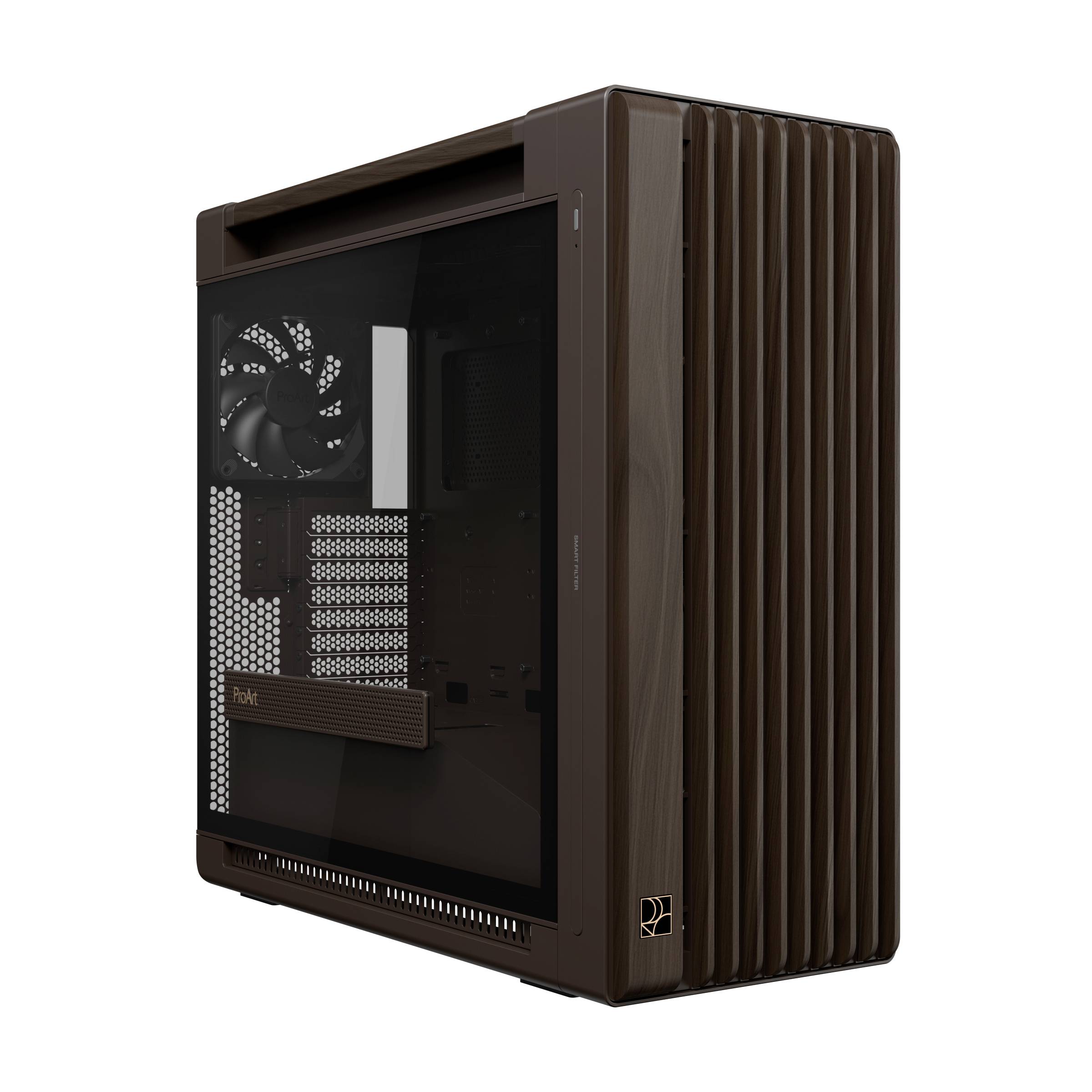 Asus GEH PROART PA602 WALNUT WOOD TG PWM Midi-Tower PC-Gehäuse Braun
