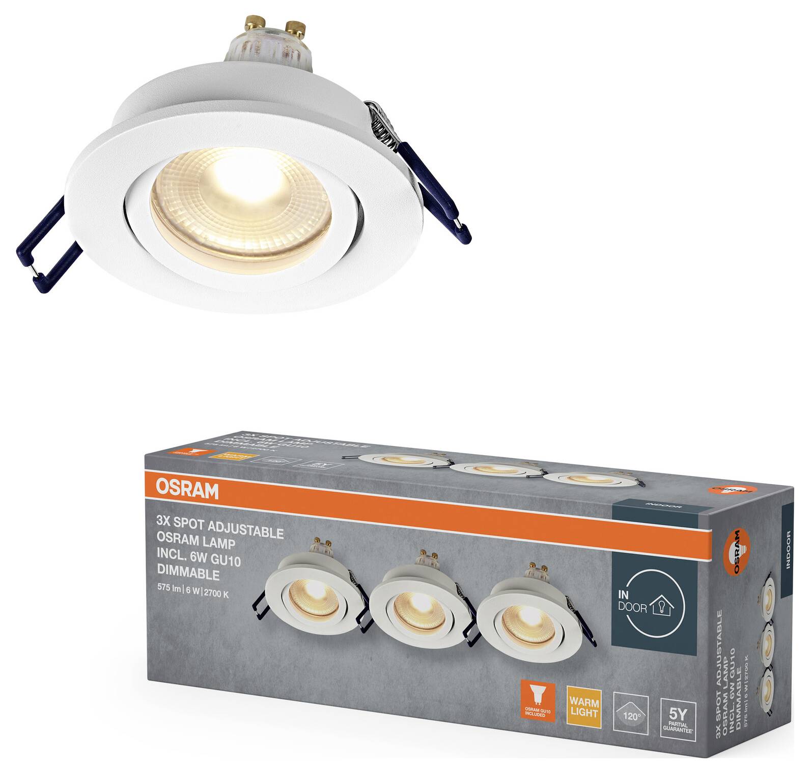 OSRAM HOMELIGHTING 4058075853478 Deckenstrahler, LED-Deckenstrahler GU10 Weiß