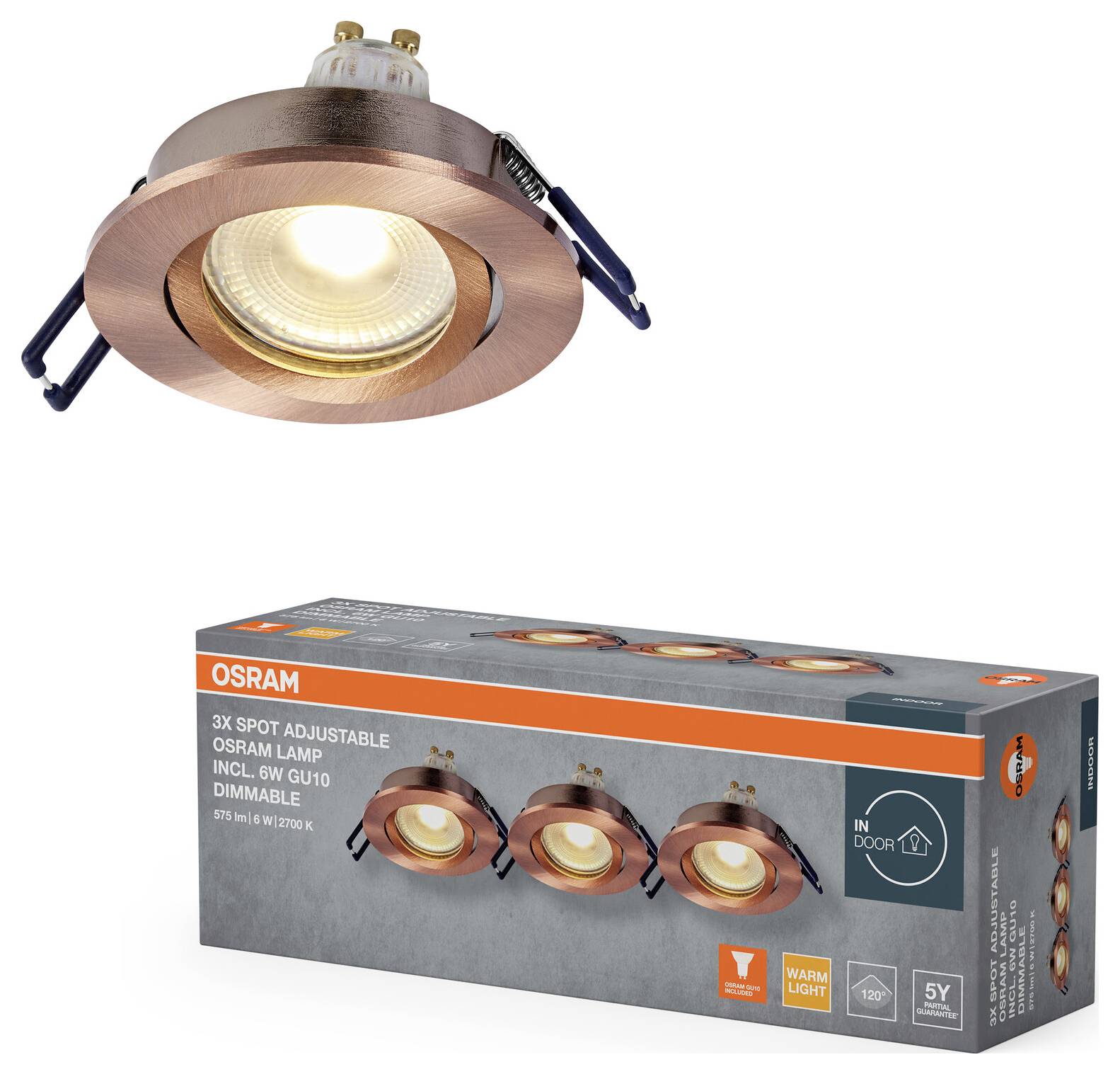 OSRAM HOMELIGHTING 4058075853577 Deckenstrahler, LED-Deckenstrahler GU10