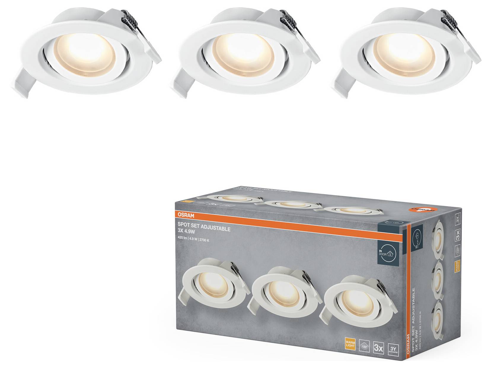 OSRAM HOMELIGHTING 4099854595653 Deckenstrahler, LED-Deckenstrahler Weiß