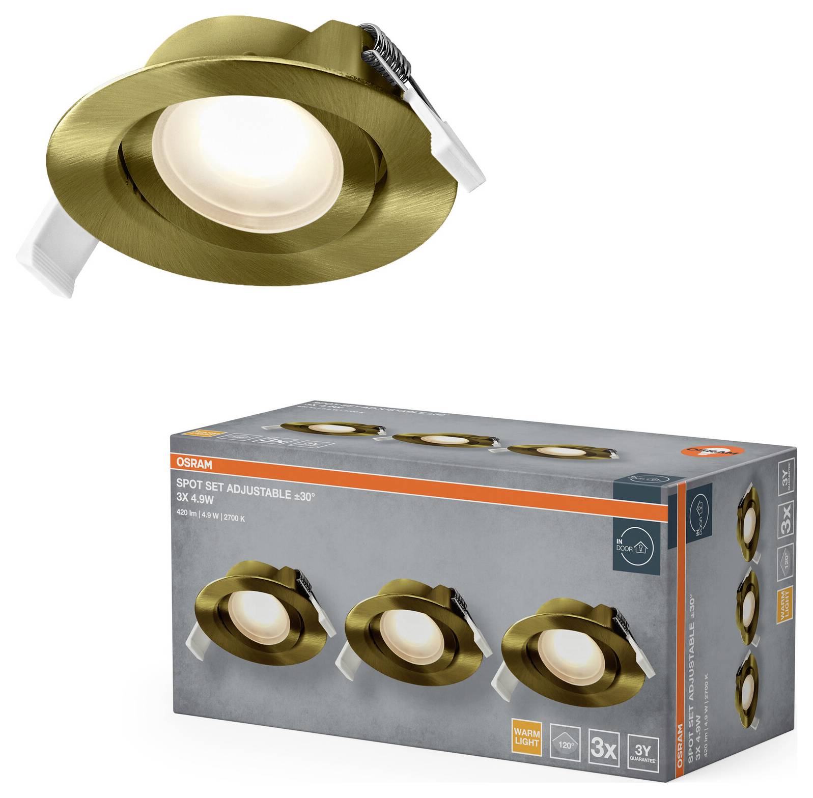 OSRAM HOMELIGHTING 4099854595707 Deckenstrahler, LED-Deckenstrahler Bronze-Grün
