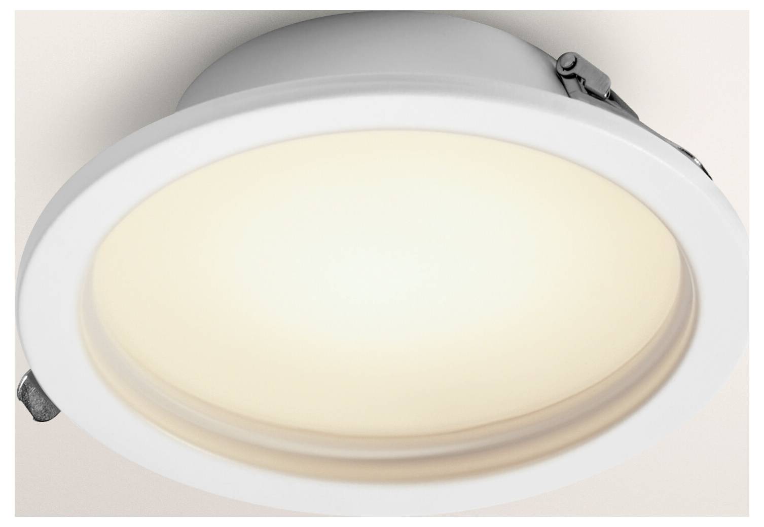 „Strichzeichnung zeigt zwei Ansichten eines kreisförmigen Objekts: Seitenansicht mit einer Tiefe von 32 mm und Draufsicht mit einem Durchmesser von 225 mm.