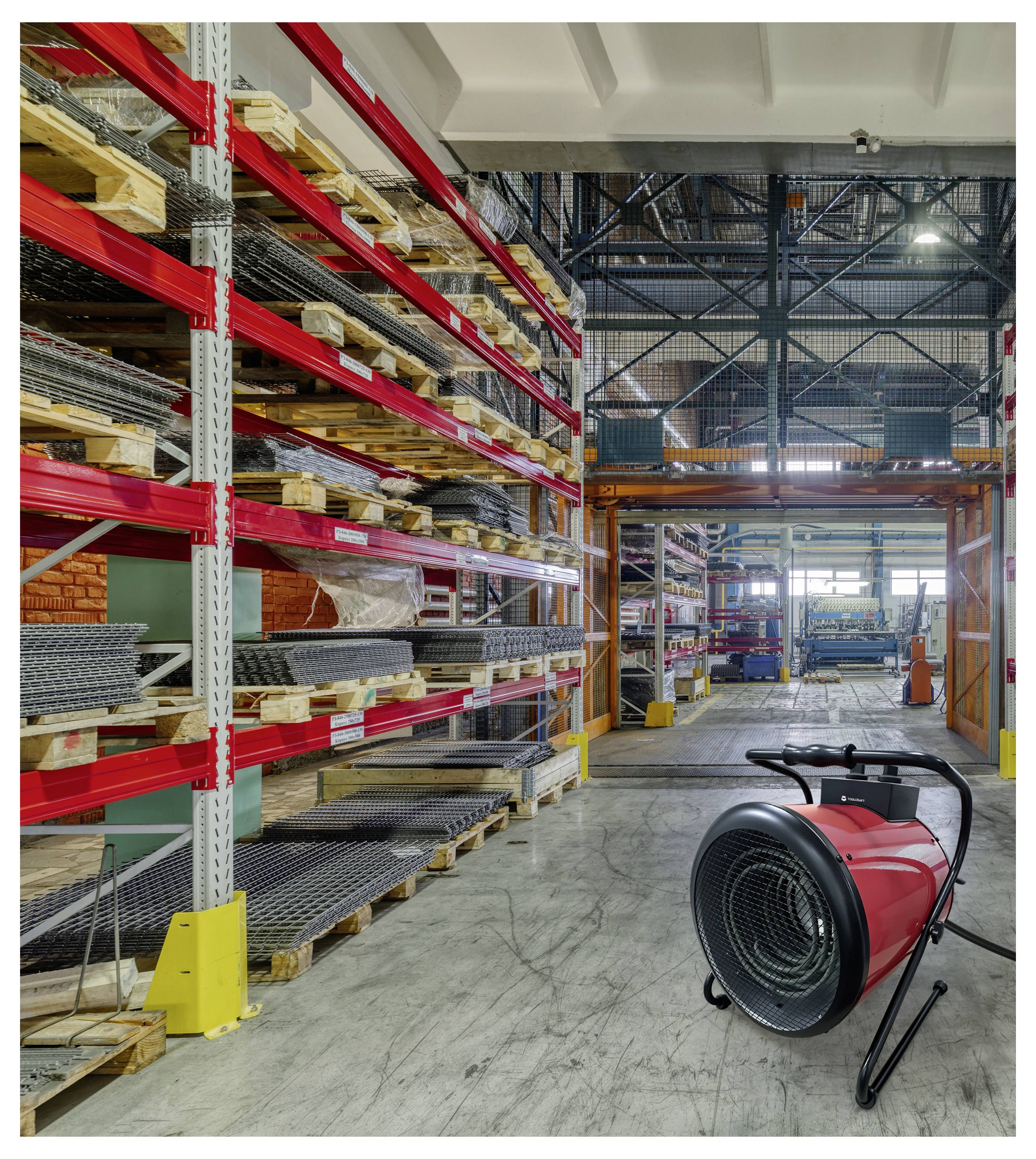 TOOLCRAFT TO-11191653 Heißluftgebläse 9000W Schwarz-Rot