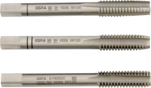 GSR B00105210 Handgewindebohrer metrisch M8 DIN 352 HSS-G 3 St.