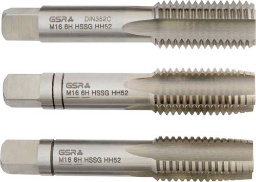 GSR B00105270 Handgewindebohrer metrisch M16 DIN 352 HSS 3 St.