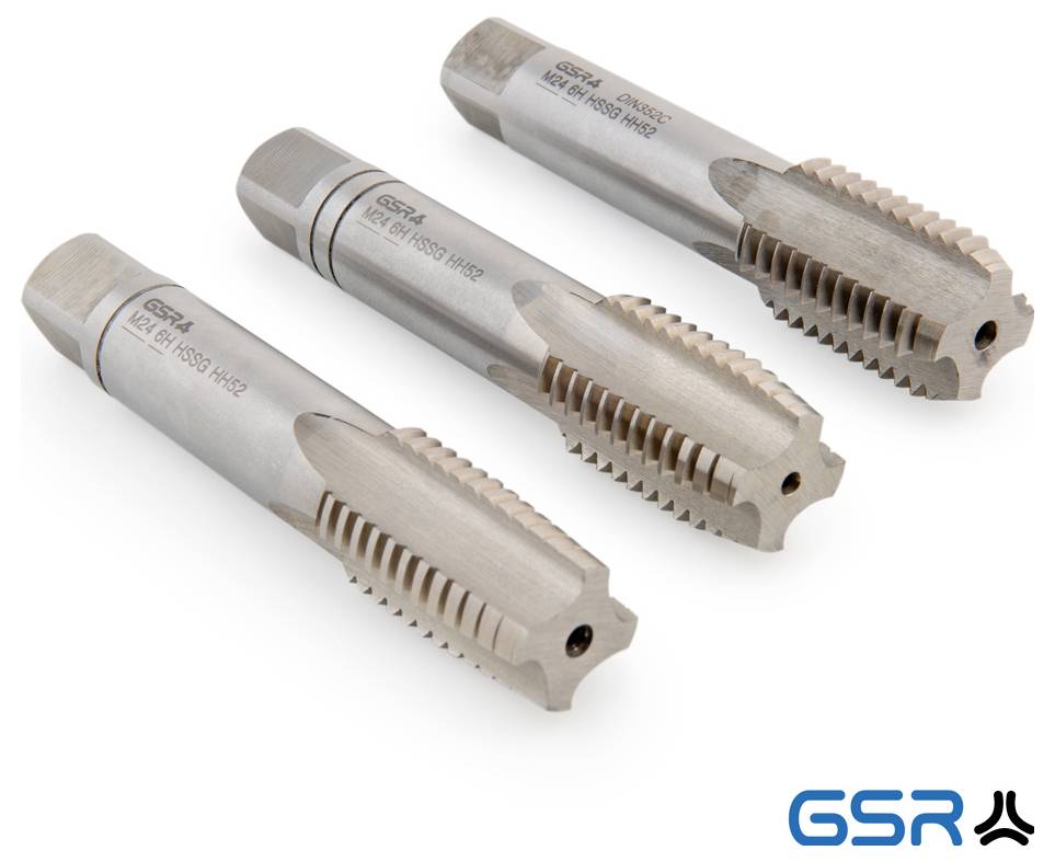 GSR B00105320 Handgewindebohrer metrisch M27 DIN 352 HSS-G 3St.