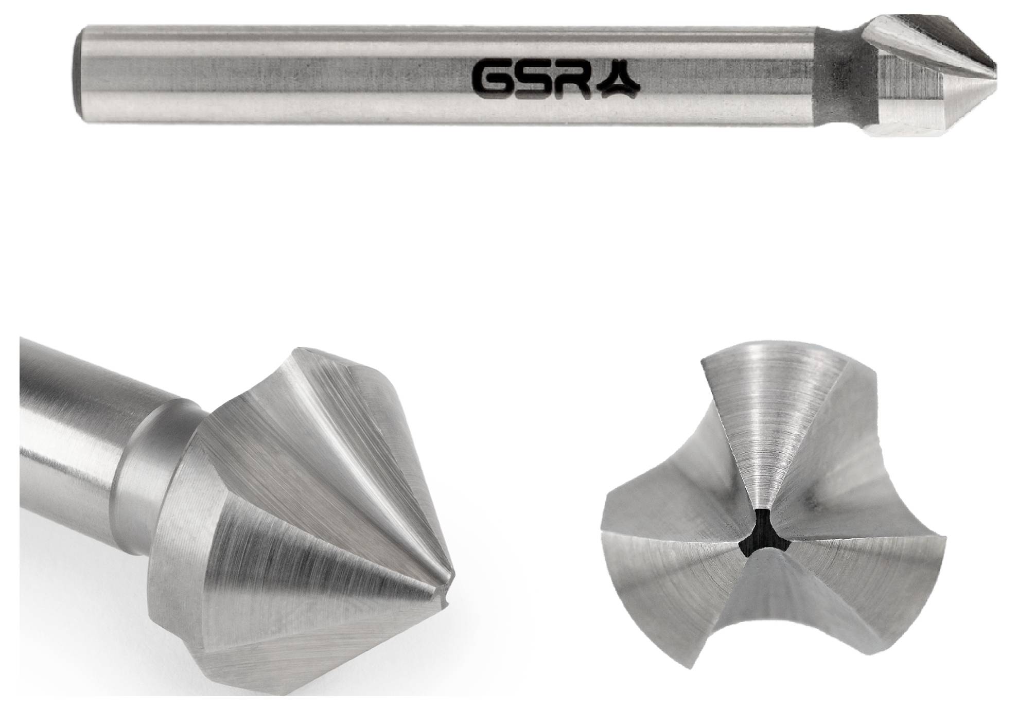 Drei GSR-Metallanschneidwerkzeuge zum Gewinden.