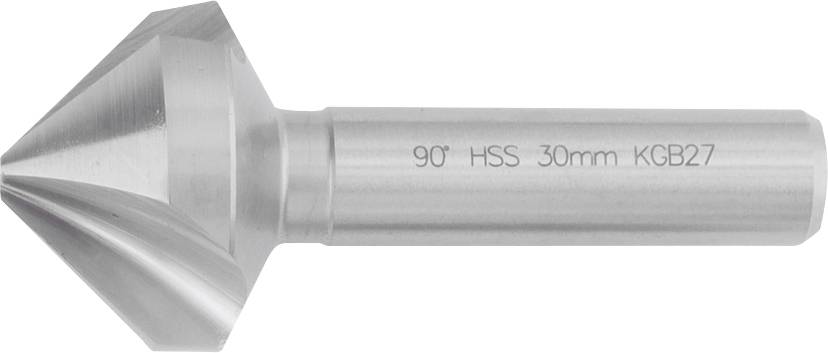 Ein 90-Grad-Senker aus Schnellarbeitsstahl (HSS) mit der Gravur 