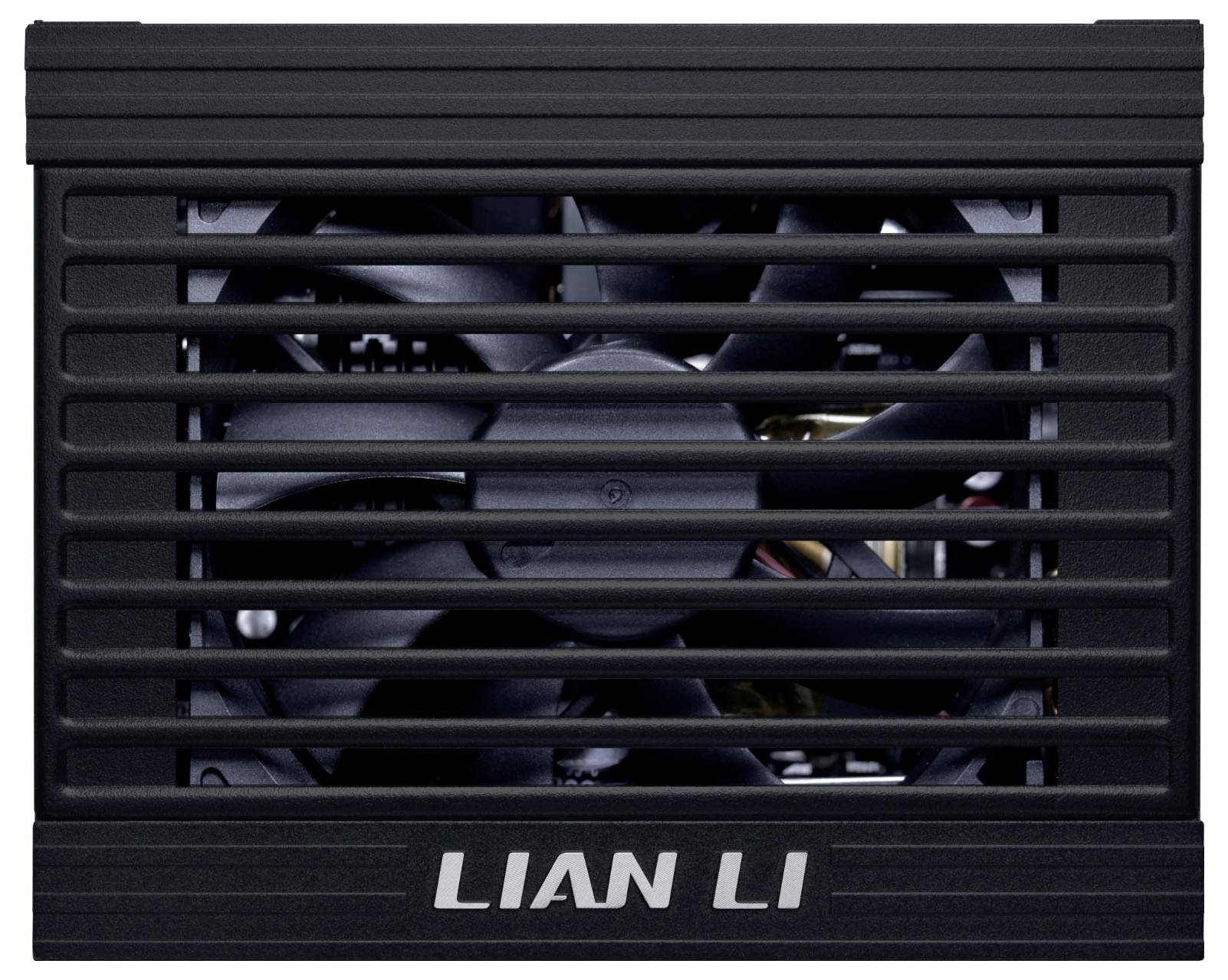 LIAN LI' Computerlüfter mit sichtbaren Blättern und Schutzgitter, entwickelt zur Kühlung elektronischer Geräte.