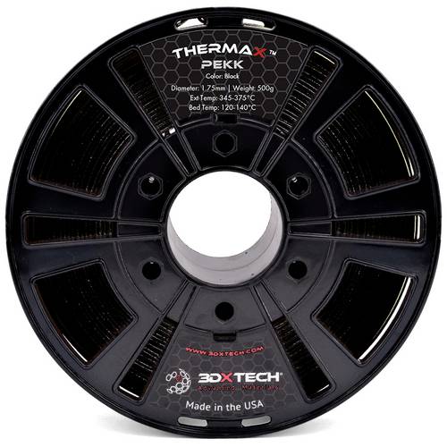 3D Xtech PKK09UN100500BK01 THERMAX PEKK A Filament PEKK hitzebeständig, flammhemmend, chemisch best